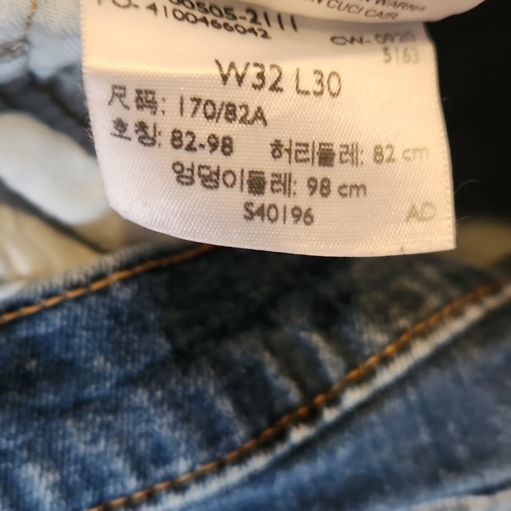 Levi's 505 Straightleg Dark Wash Mens Jeans - Picture 4 of 5